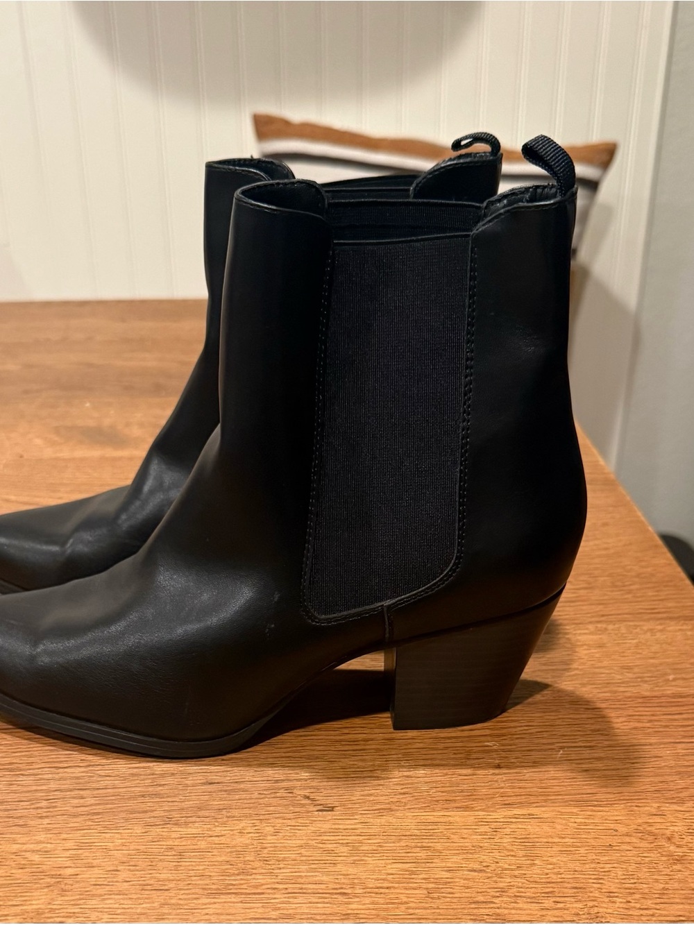 Gap Black Chelsea Ankle Boots with Block Heel Size 8